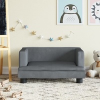 Kids Sofa Dark Grey 60x40x30 cm Velvet