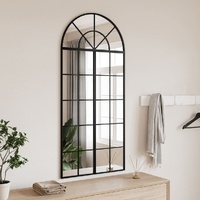 Wall Mirror Black 60x130 cm Arch Iron