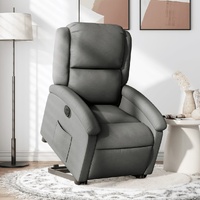 Electric Stand up Recliner Chair Dark Grey Fabric