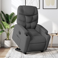 Electric Stand up Recliner Chair Dark Grey Fabric