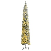 Slim Christmas Tree 300 LEDs & Flocked Snow 300 cm