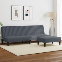 2 Piece Sofa Set Dark Grey Velvet