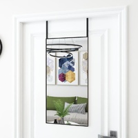 Door Mirror Black 40x80 cm Glass and Aluminium