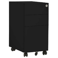 Mobile File Cabinet Black 30x45x59 cm Steel