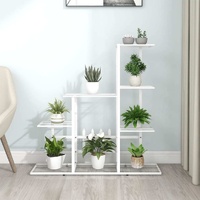 Flower Stand 94.5x25x88 cm White Metal