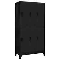 Locker Cabinet Black 90x45x180 cm Steel