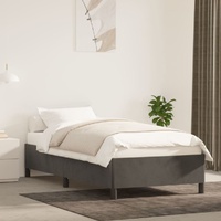 Bed Frame without Mattress Dark Grey King Single Velvet