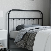 Metal Headboard Black 107 cm King Single