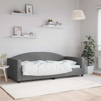 Day Bed without Mattress Dark Grey 90x190 cm Fabric