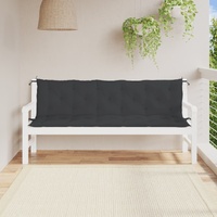 Garden Bench Cushions 2pcs Black 180x50x7cm Oxford Fabric