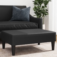 Footstool Black 77x55x31 cm Faux Leather