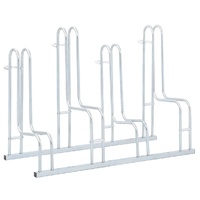 Bicycle Stand for 4 Bikes Floor Freestanding Galvanised Steel