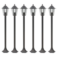 Garden Post Lights 6 pcs E27 110 cm Aluminium Bronze