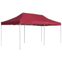 Professional Folding Party Tent Aluminium 6x3 m Wine Red