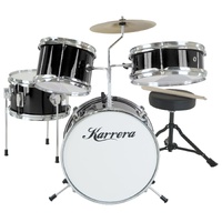 Karrera Childrens 4pc Drum Kit - Black