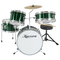 Karrera Childrens 4pc Drumkit - Green