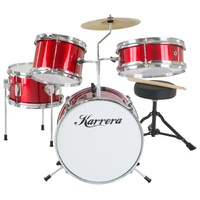 Karrera Childrens 4pc Drum Kit - Red