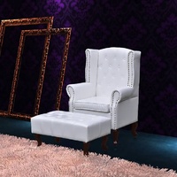 Armchair with Ottoman White