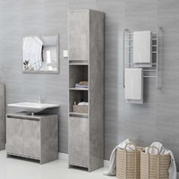 Bathroom Cabinet Concrete Grey 30x30x183.5 cm Engineered Wood