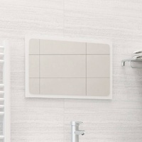 Bathroom Mirror High Gloss White 60x1.5x37 cm Engineered Wood