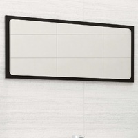 Bathroom Mirror Black 80x1.5x37 cm Engineered Wood