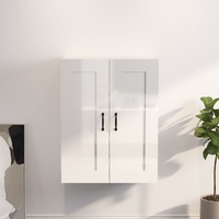 Hanging Wall Cabinet High Gloss White 69.5x32.5x90 cm