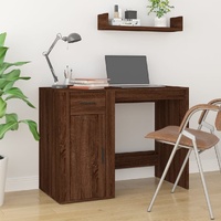 Desk Brown Oak 100x49x75 cm Engineered Wood