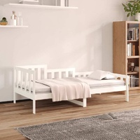 Day Bed without Mattress White 90x190 cm Solid Wood Pine