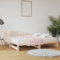 Pull-out Day Bed without Mattress 2x(90x190) cm Solid Wood Pine