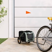 Pet Bike Trailer Grey and Black Oxford Fabric and Iron