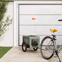 Pet Bike Trailer Grey and Black Oxford Fabric&Iron