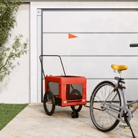 Pet Bike Trailer Orange and Black Oxford Fabric and Iron