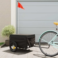 Bike Trailer Black 30 kg Iron