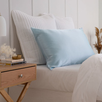 Pure Silk Pillow Case by (Single Pack) - Soft Blue