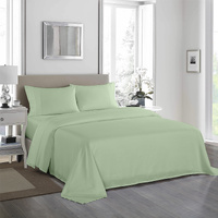 Royal Comfort - 1200TC Ultrasoft 4 Pc Sheet Set - Double - Sage Green