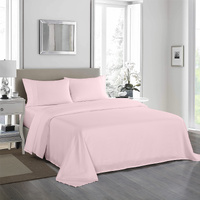 Royal Comfort - 1200TC Ultrasoft 4 Pc Sheet Set - Double - Soft Pink