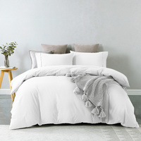 Royal Comfort Vintage Washed 100 % Cotton Quilt Cover Set Single - White