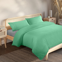 Royal Comfort Blended Bamboo Quilt Cover Sets -Green Mist-Queen