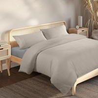 Royal Comfort Blended Bamboo Quilt Cover Sets -Warm Grey-King