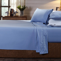 Royal Comfort - 250TC 100% Organic Cotton 4 Piece Sheet Set - Double - Indigo