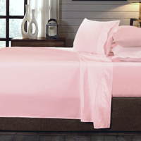 Royal Comfort - 250TC 100% Organic Cotton 4 Piece Sheet Set - Queen - Blush