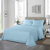 Royal Comfort 1200TC Ultrasoft 4 Piece Sheet Set - Queen - Sky Blue