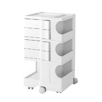 Storage Trolley Cart Bedside Table 5 Tier White