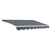 Retractable Folding Arm Awning Manual Sunshade 3Mx2.5M Grey