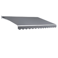 Retractable Folding Arm Awning Manual Sunshade 4Mx3M Pearl Grey