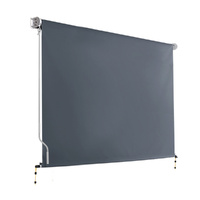 Outdoor Blinds Blackout Roll Down Awning Window Shade 2.7X2.5M Grey