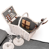 2 Person Picnic Basket Baskets Set Outdoor