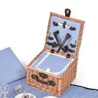 2 Person Picnic Basket Baskets Set Outdoor