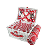 Picnic Basket Set Baskets 4 Person Wicker