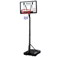 2.6M Basketball Hoop Stand System Adjustable Portable Pro Kids Clear